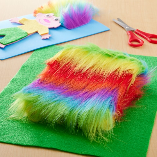 Rainbow Craft Faux Fur by Creatology™